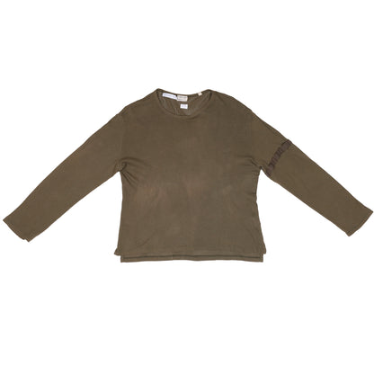 Helmut Lang Spring / Summer 1999 Green Long Sleeve Mesh T-Shirt