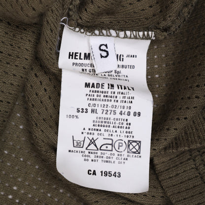 Helmut Lang Spring / Summer 1999 Green Long Sleeve Mesh T-Shirt