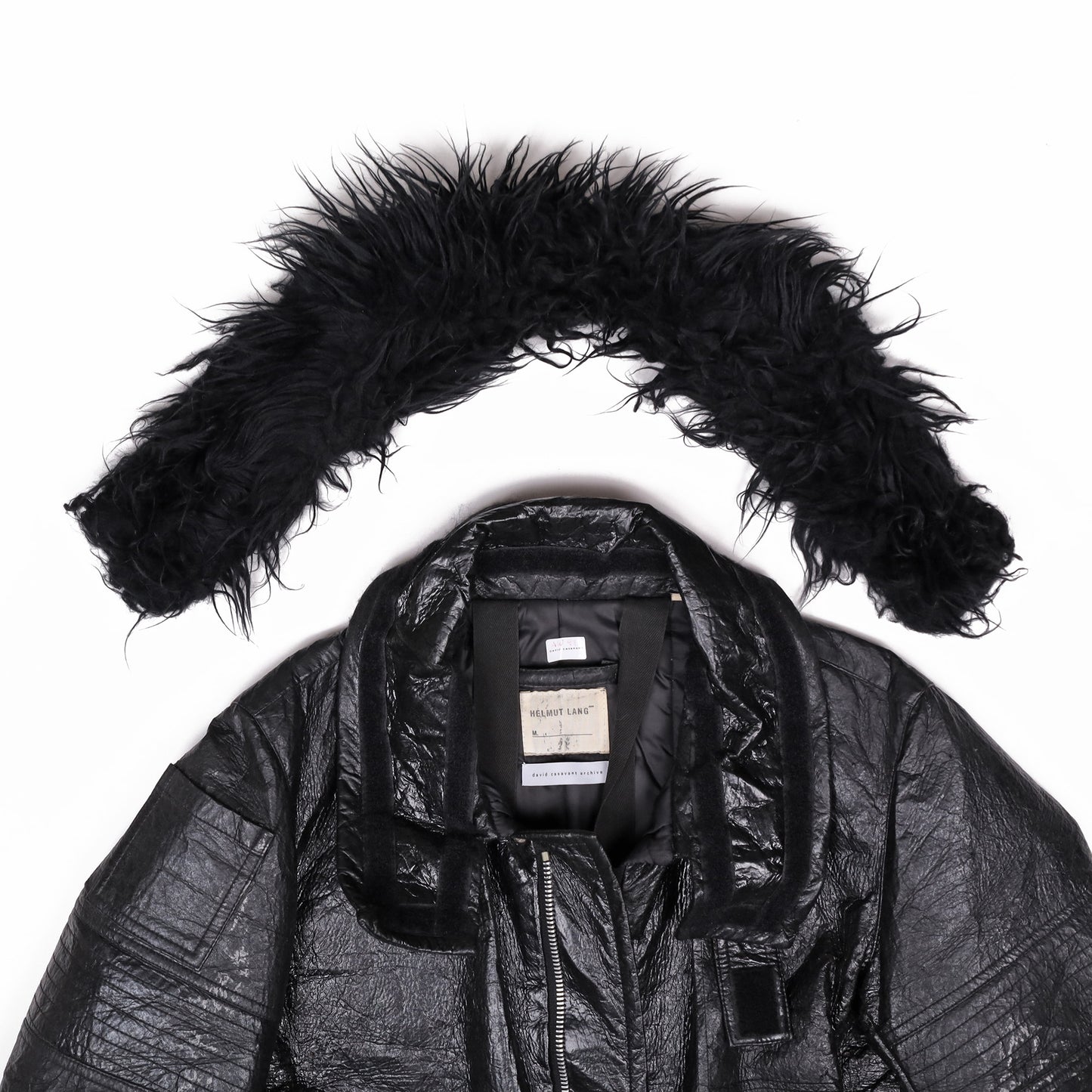 Helmut Lang Autumn / Winter 1999 Black Polyurethane Astro Jacket