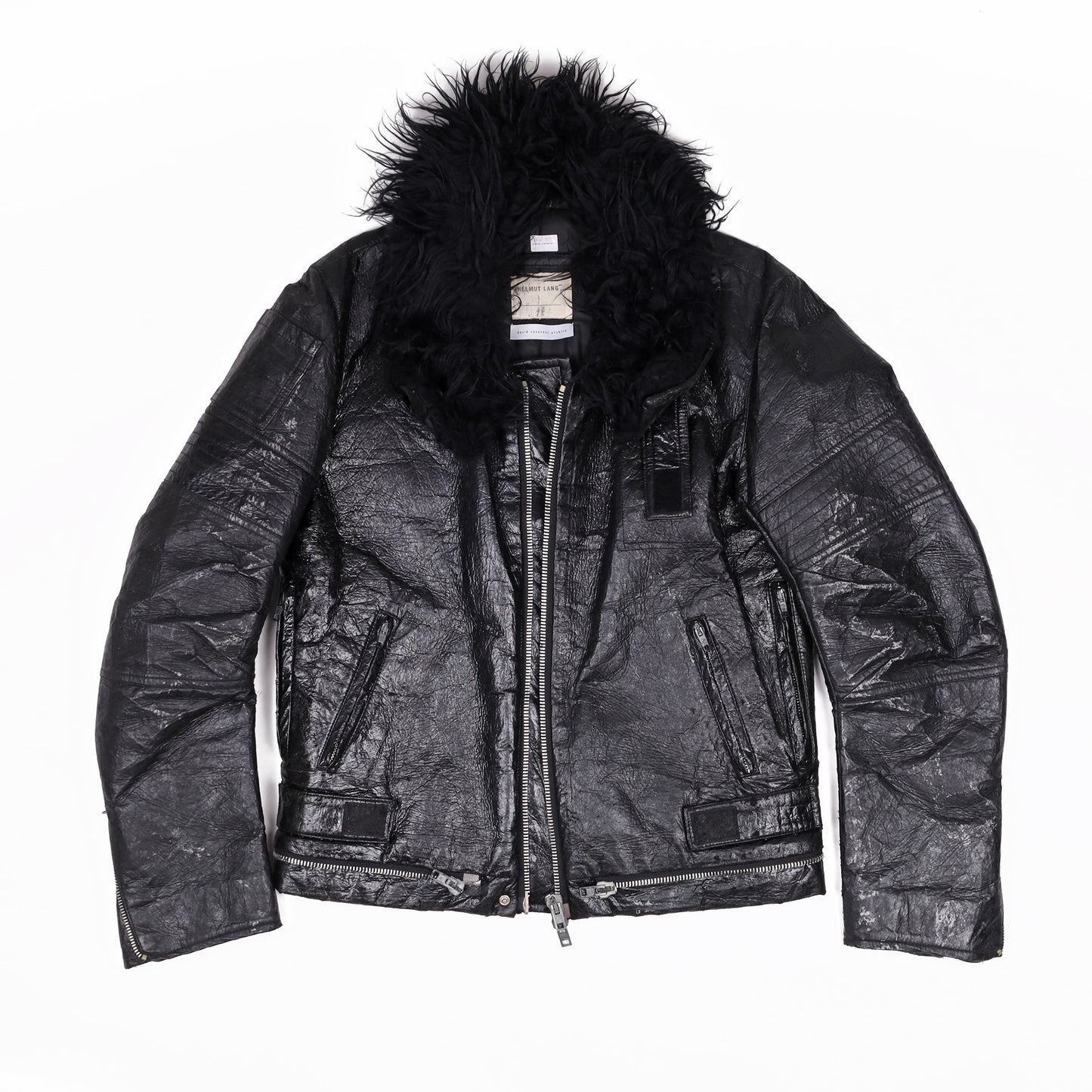 Helmut Lang Autumn / Winter 1999 Black Polyurethane Astro Jacket