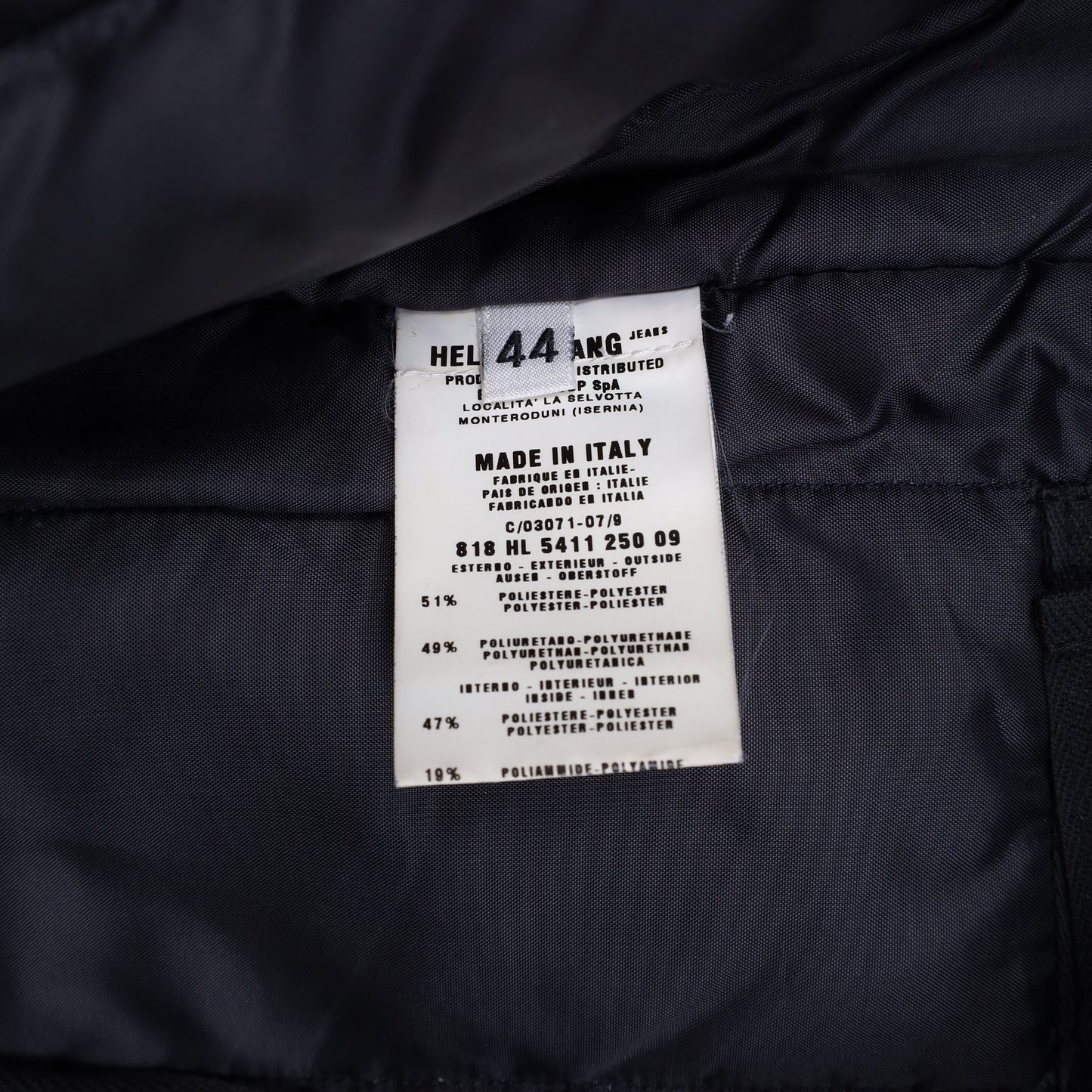 Helmut Lang Autumn / Winter 1999 Black Polyurethane Astro Jacket