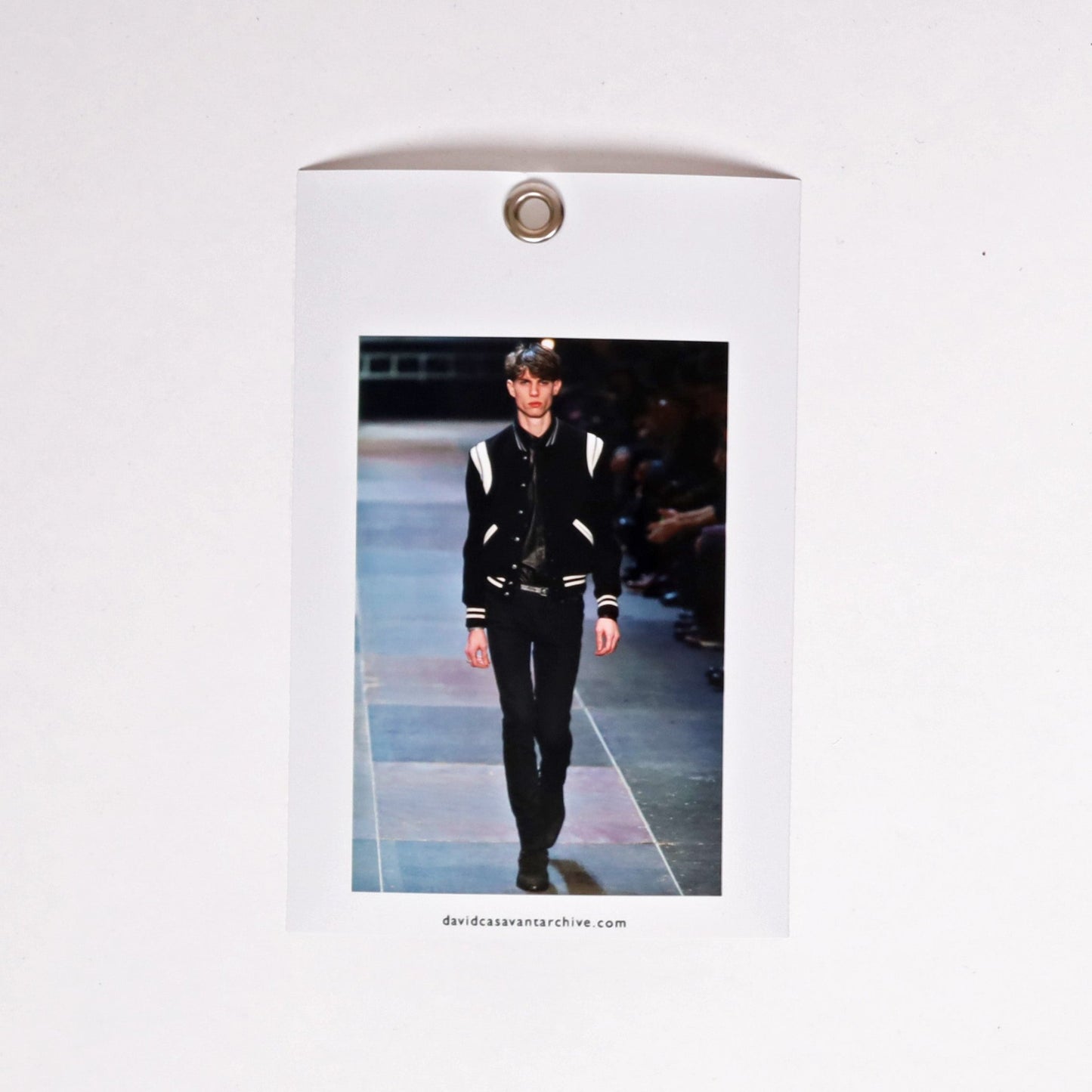 Saint Laurent by Hedi Slimane Autumn / Winter 2013 Black Teddy Varsity Jacket