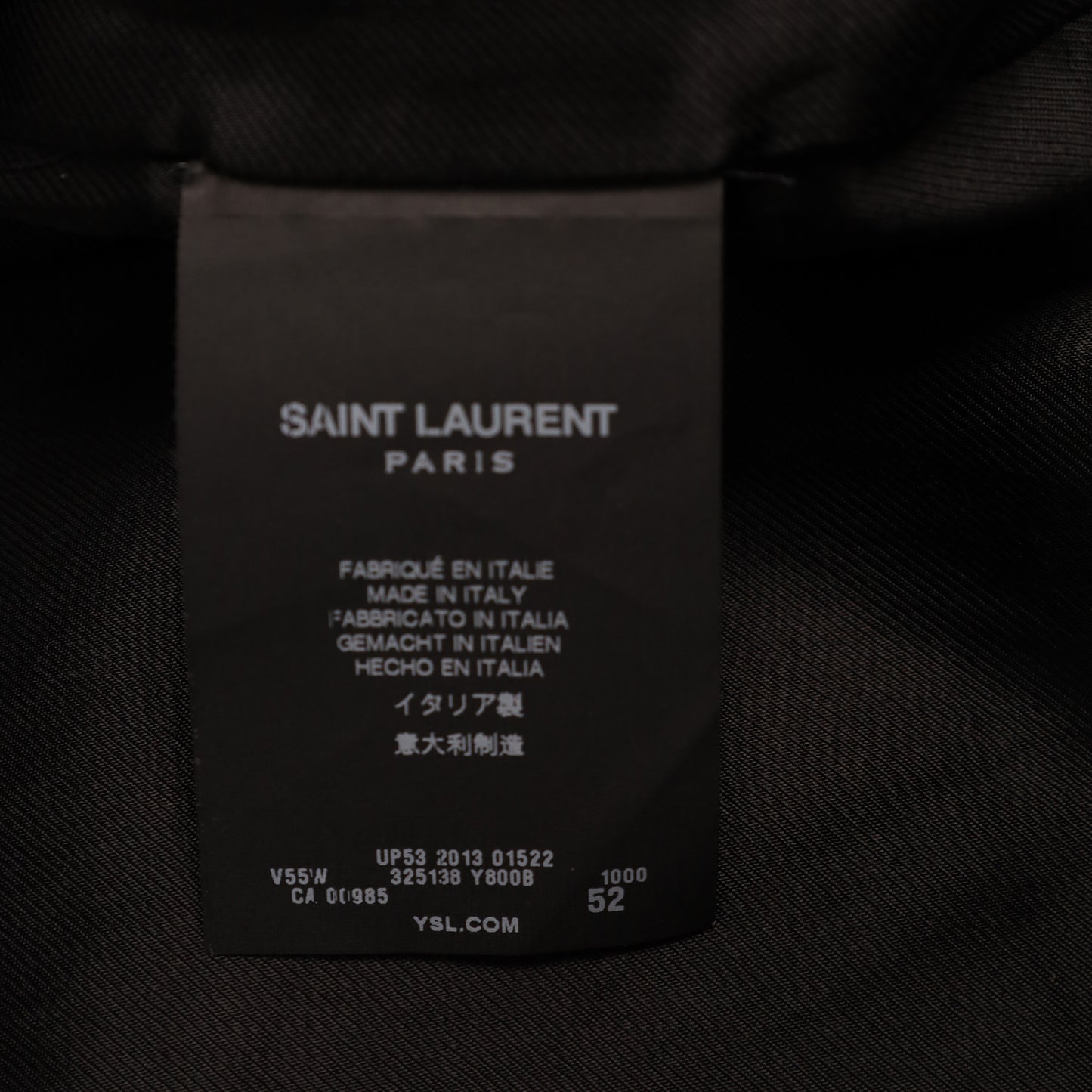 Saint Laurent by Hedi Slimane Autumn / Winter 2013 Black Teddy Varsity Jacket