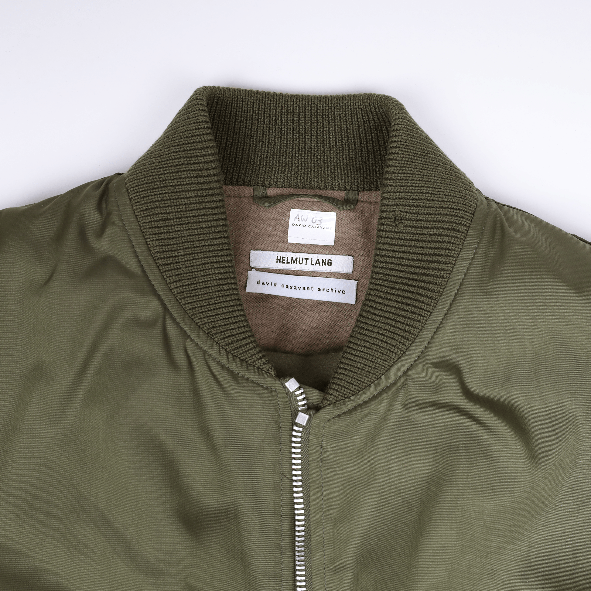 Helmut Lang Autumn / Winter 2003 Green Extended Bomber Jacket Helmut Lang Autumn / Winter 2003 Green Extended Bomber Jacket