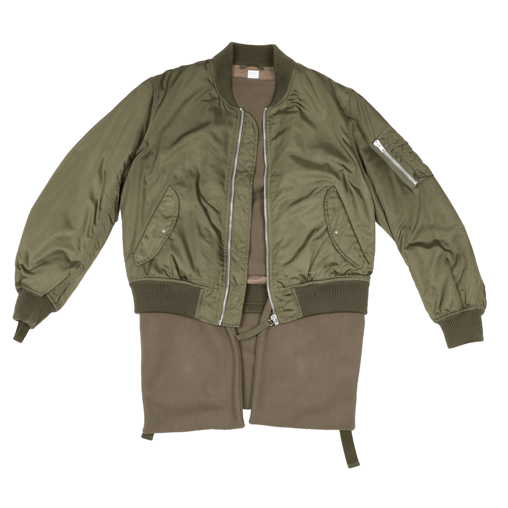 Helmut Lang Autumn / Winter 2003 Green Extended Bomber Jacket Helmut Lang Autumn / Winter 2003 Green Extended Bomber Jacket
