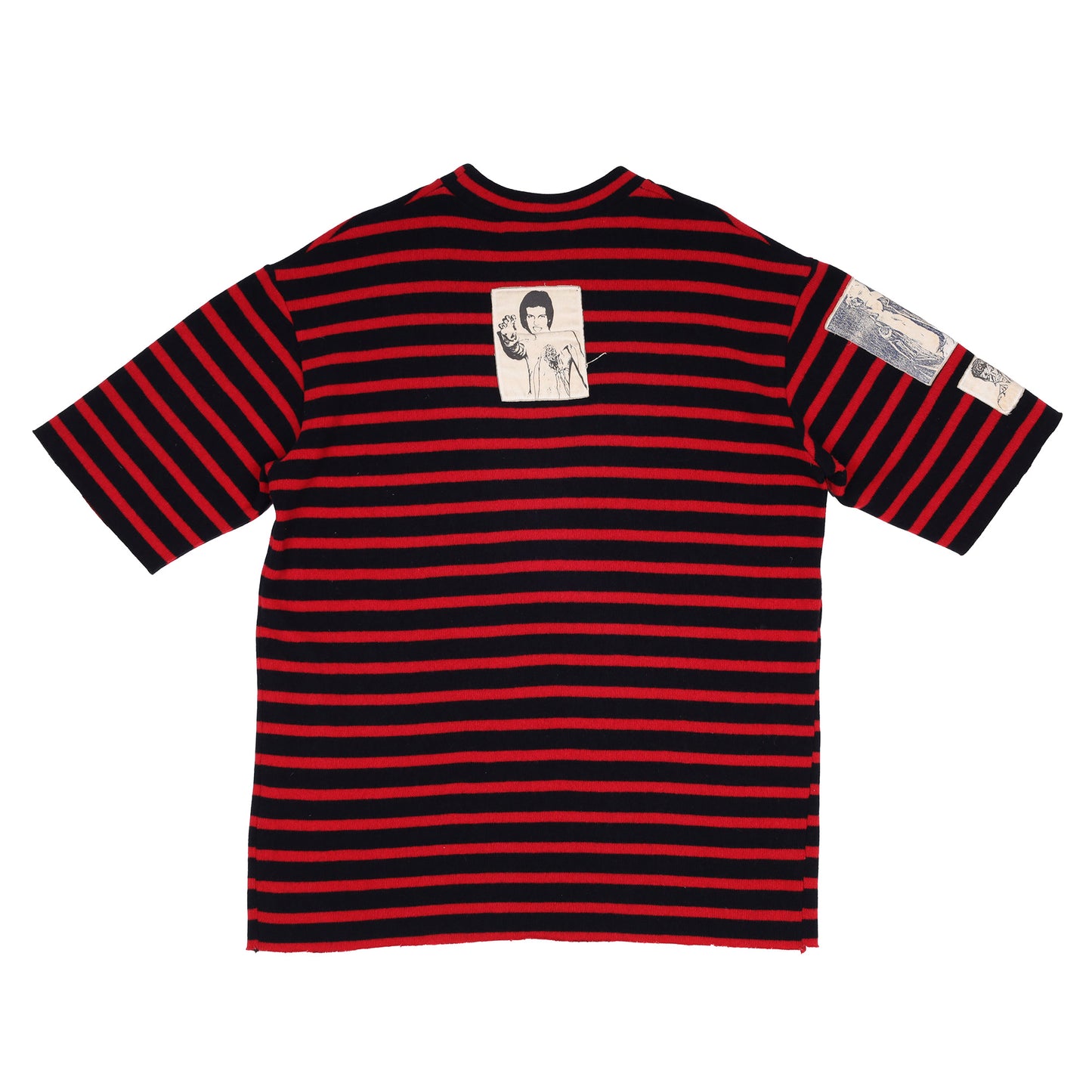 Raf Simons Autumn / Winter 2001 “Riot! Riot! Riot!” Striped Short Sleeve Sweater