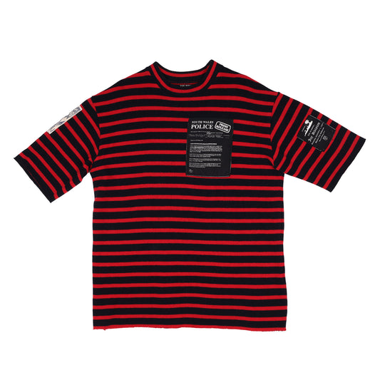 Raf Simons Autumn / Winter 2001 “Riot! Riot! Riot!” Striped Short Sleeve Sweater