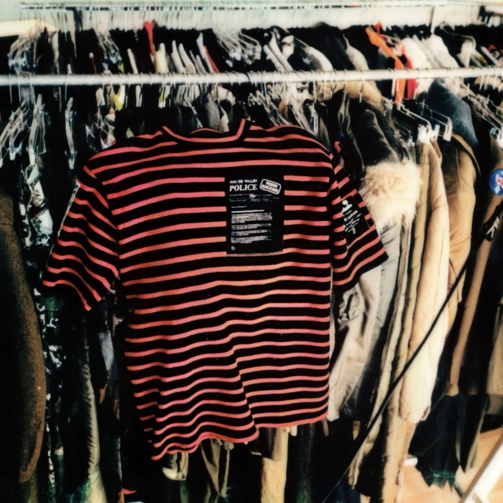 Raf Simons Autumn / Winter 2001 “Riot! Riot! Riot!” Striped Short Slee ...