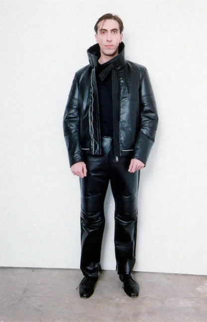 Helmut Lang Autumn / Winter 1999 Black Polyurethane Astro Jacket
